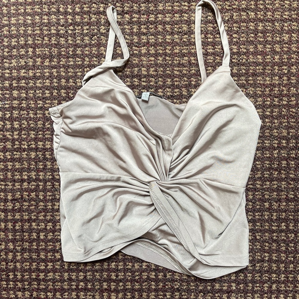 Tan crop top